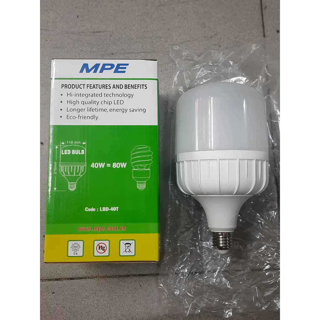 Bóng trụ MPE 40w