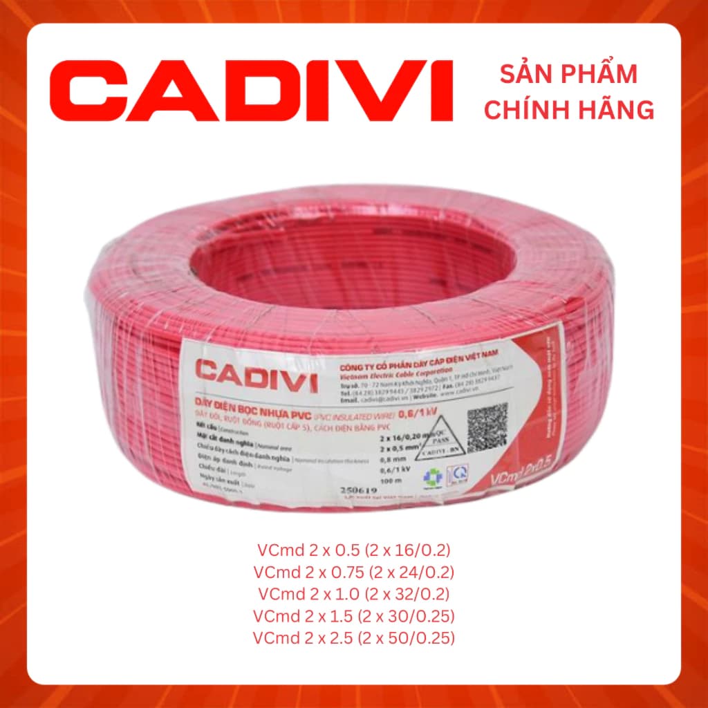 Dây điện CADIVI 2*30